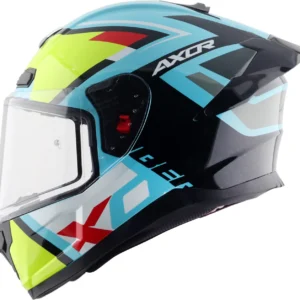 Axor Saber X-Sport Motorbike Helmet (Black Neon Yellow)